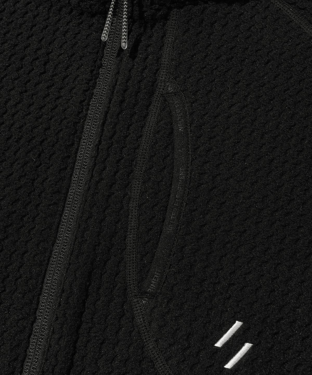 웰터 익스페리먼트(WELTER EXPERIMENT) CALORA FLEECE FULL ZIP_BLACK