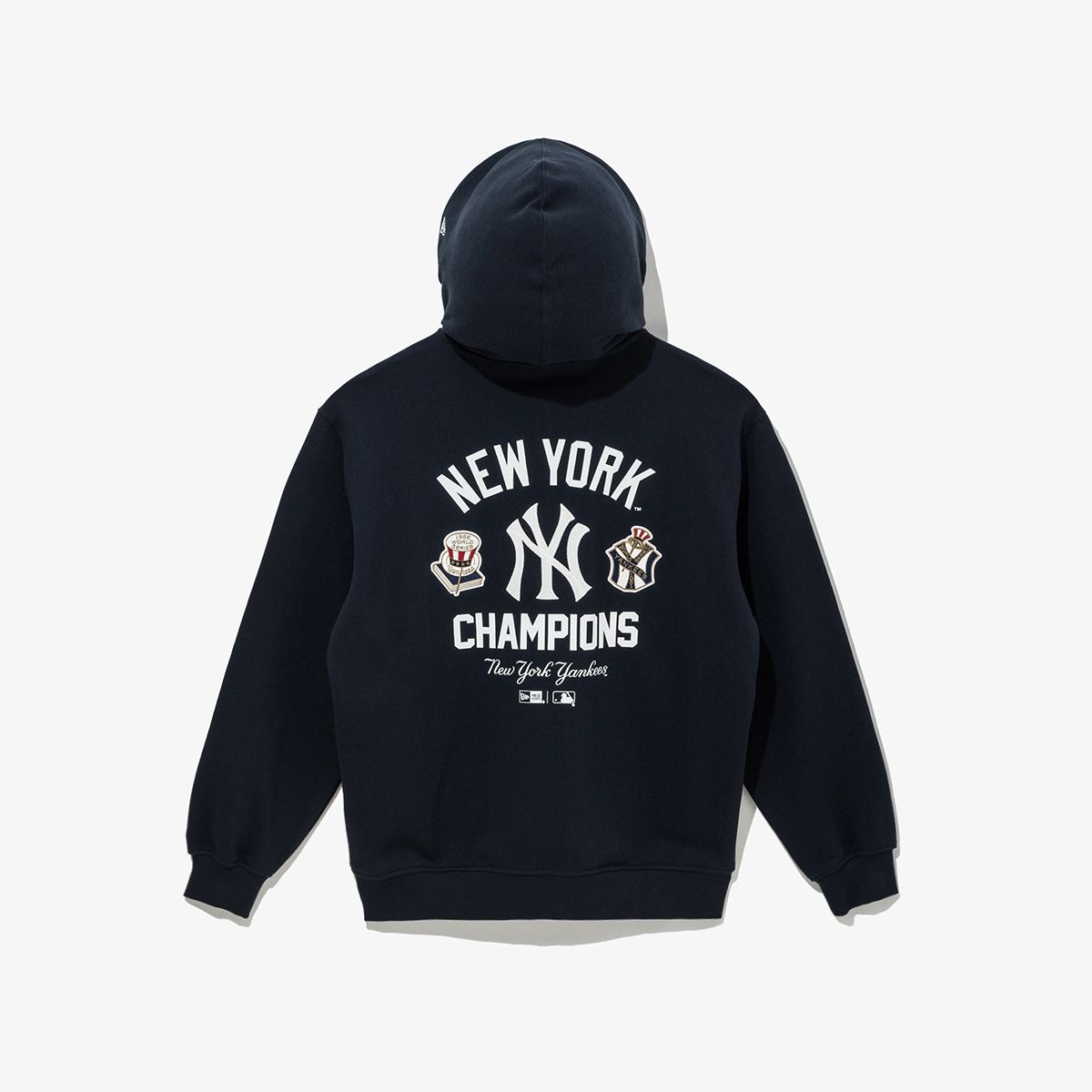 뉴에라(NEW ERA) MLB 뉴욕 양키스 패치드 후드 다크 네이비 14742030