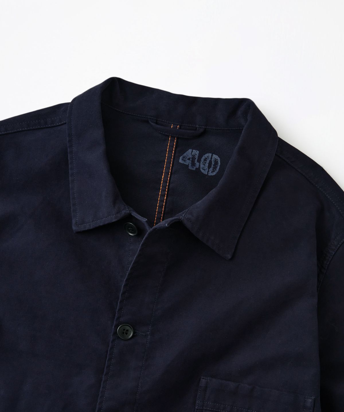 아웃스탠딩(OUTSTANDING) [MUT lab] MOLESKIN FRENCH WORK JACKET_D.NAVY