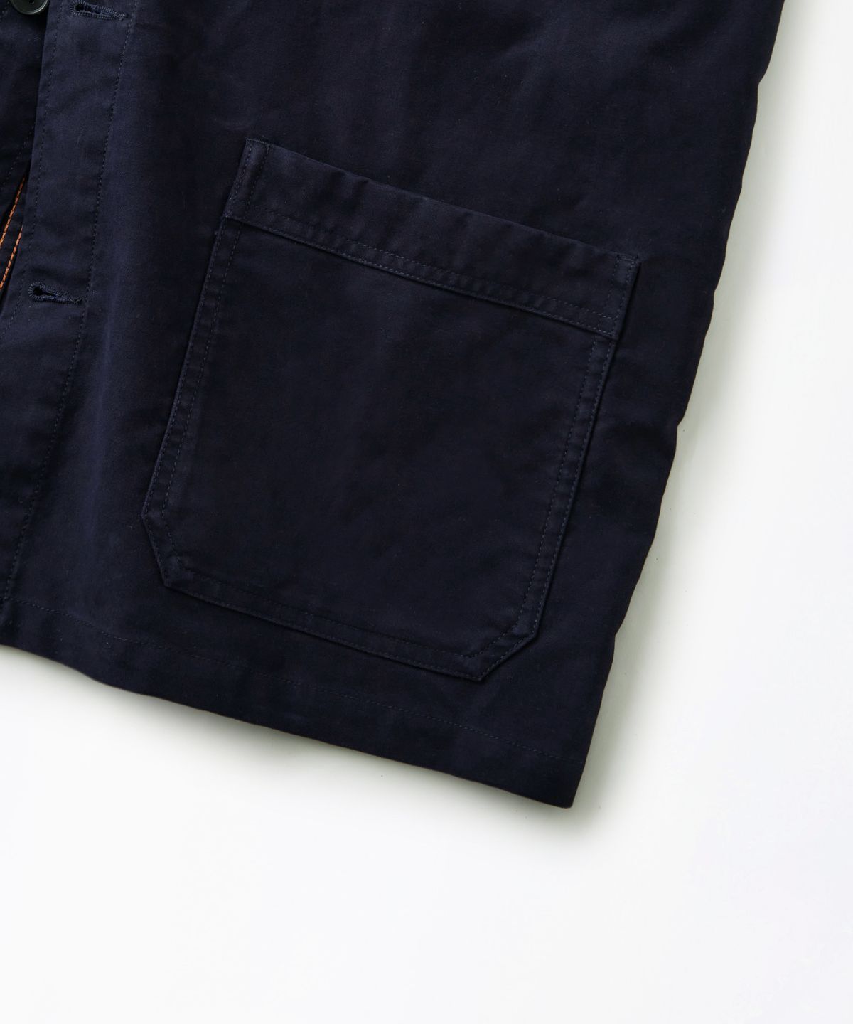 아웃스탠딩(OUTSTANDING) [MUT lab] MOLESKIN FRENCH WORK JACKET_D.NAVY