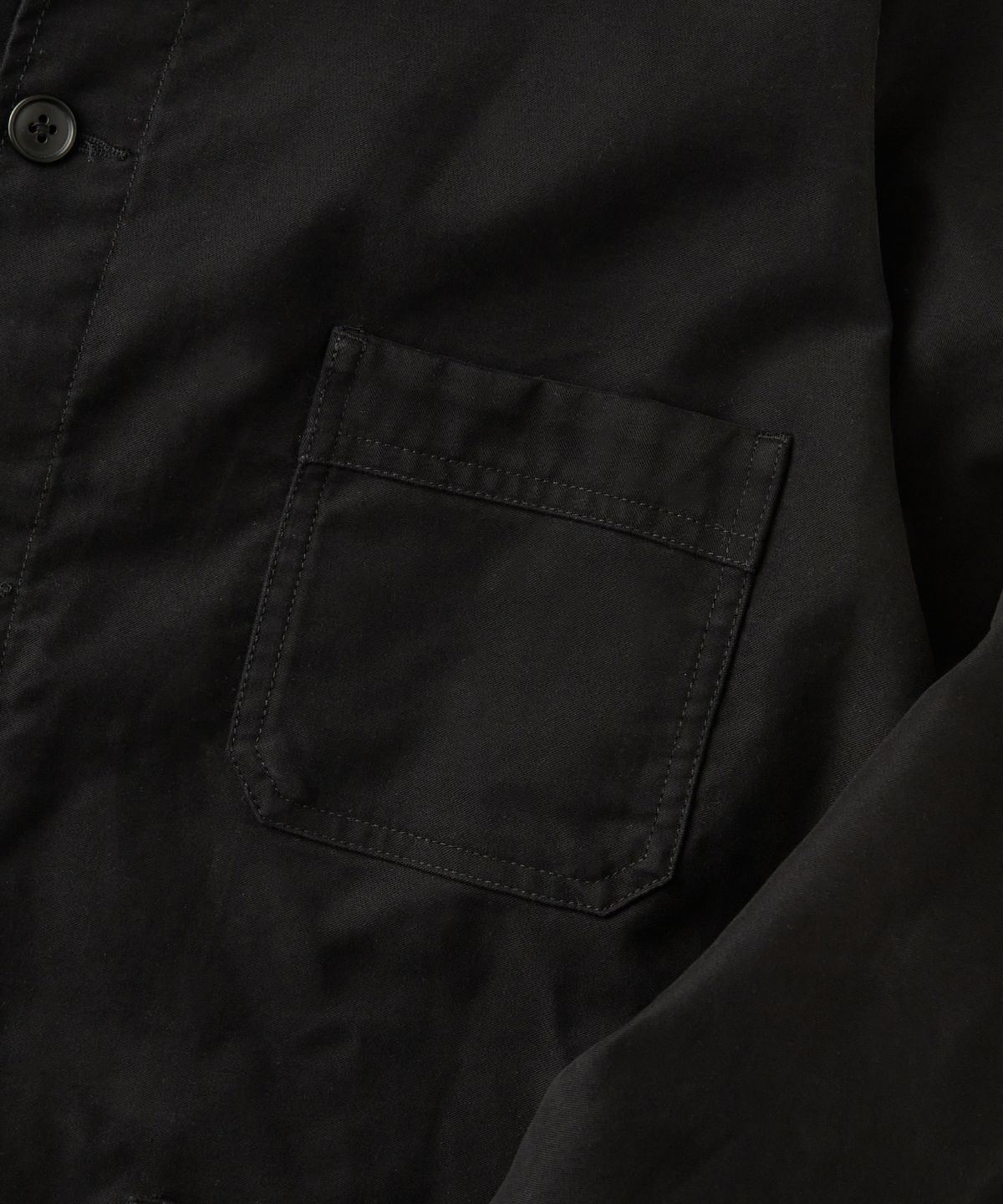 아웃스탠딩(OUTSTANDING) [MUT lab] MOLESKIN FRENCH WORK JACKET_BLACK
