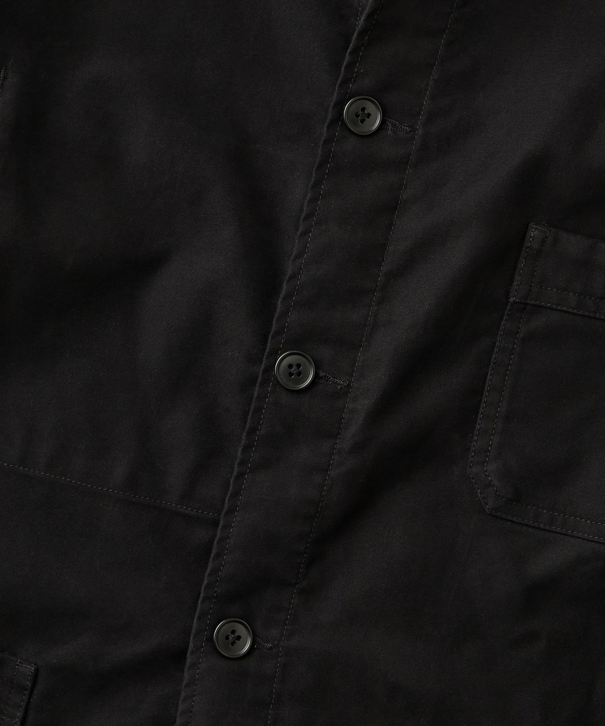아웃스탠딩(OUTSTANDING) [MUT lab] MOLESKIN FRENCH WORK JACKET_BLACK