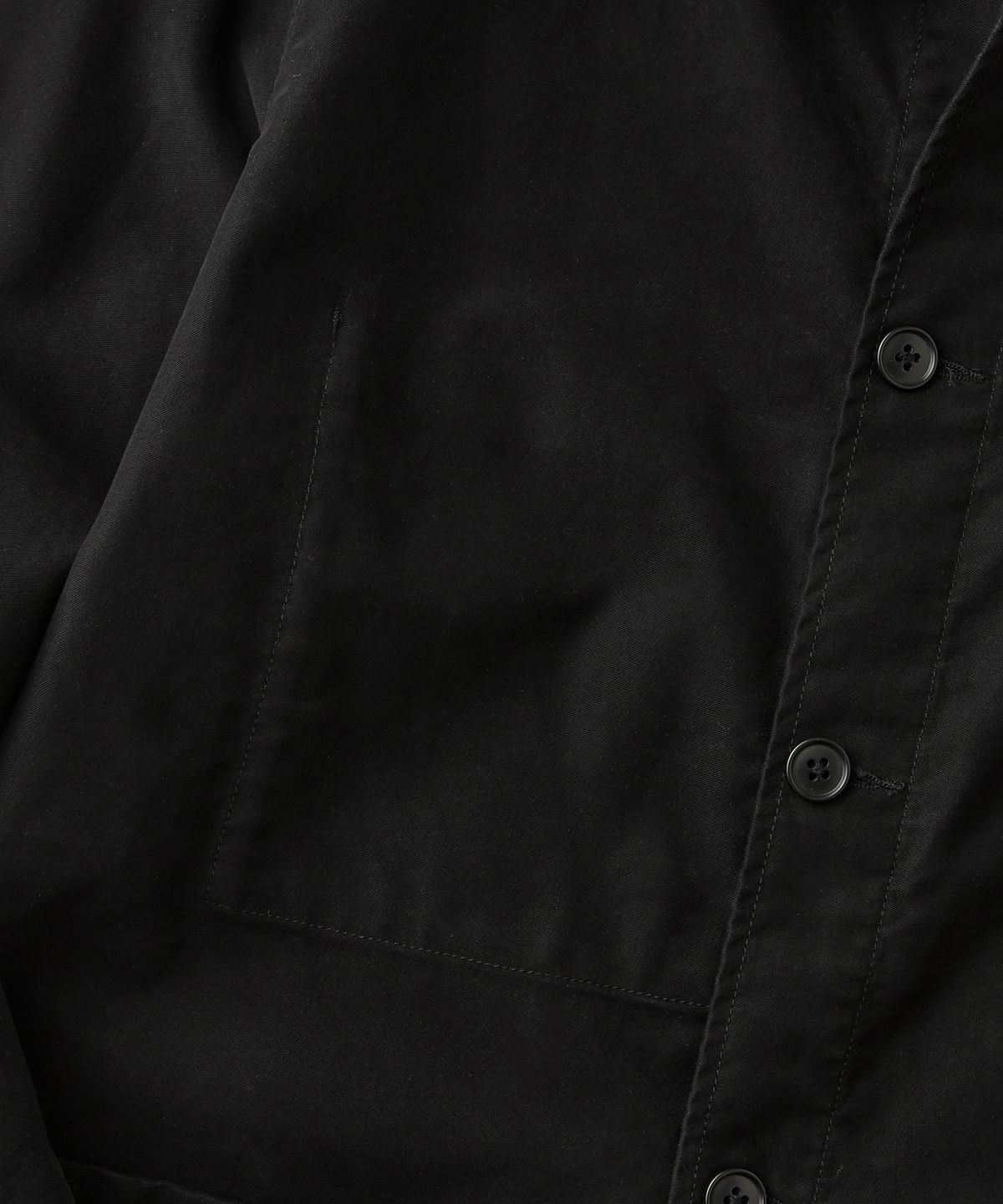 아웃스탠딩(OUTSTANDING) [MUT lab] MOLESKIN FRENCH WORK JACKET_BLACK
