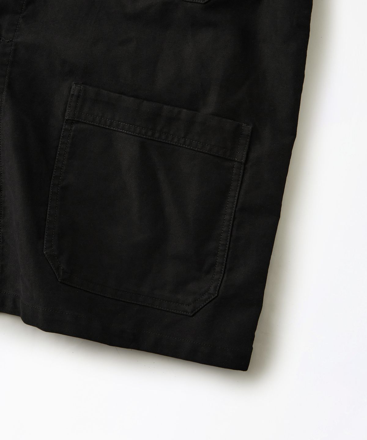 아웃스탠딩(OUTSTANDING) [MUT lab] MOLESKIN FRENCH WORK JACKET_BLACK