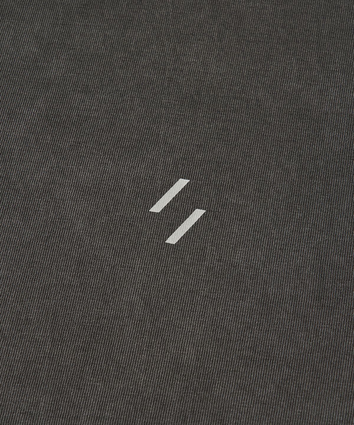 웰터 익스페리먼트(WELTER EXPERIMENT) OVERDYED TRAIL STITCH LONG SLEEVES T-SHIRT_CHARCOAL
