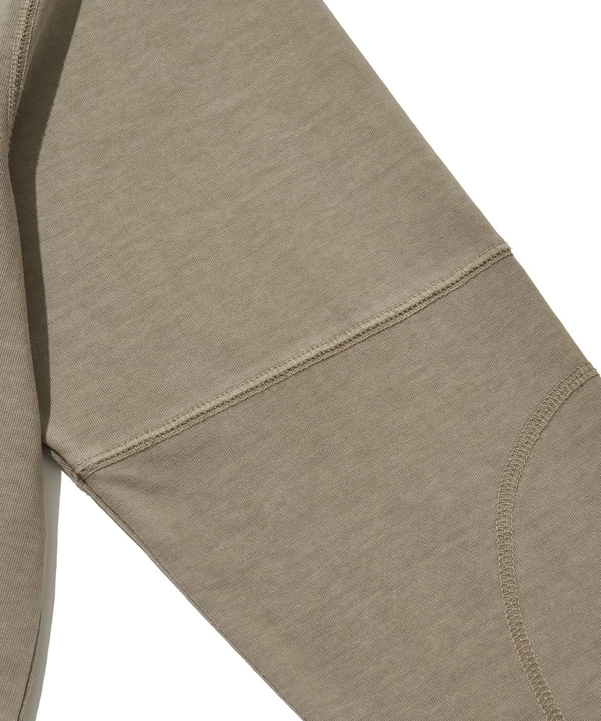 웰터 익스페리먼트(WELTER EXPERIMENT) OVERDYED TRAIL STITCH LONG SLEEVES T-SHIRT_BEIGE