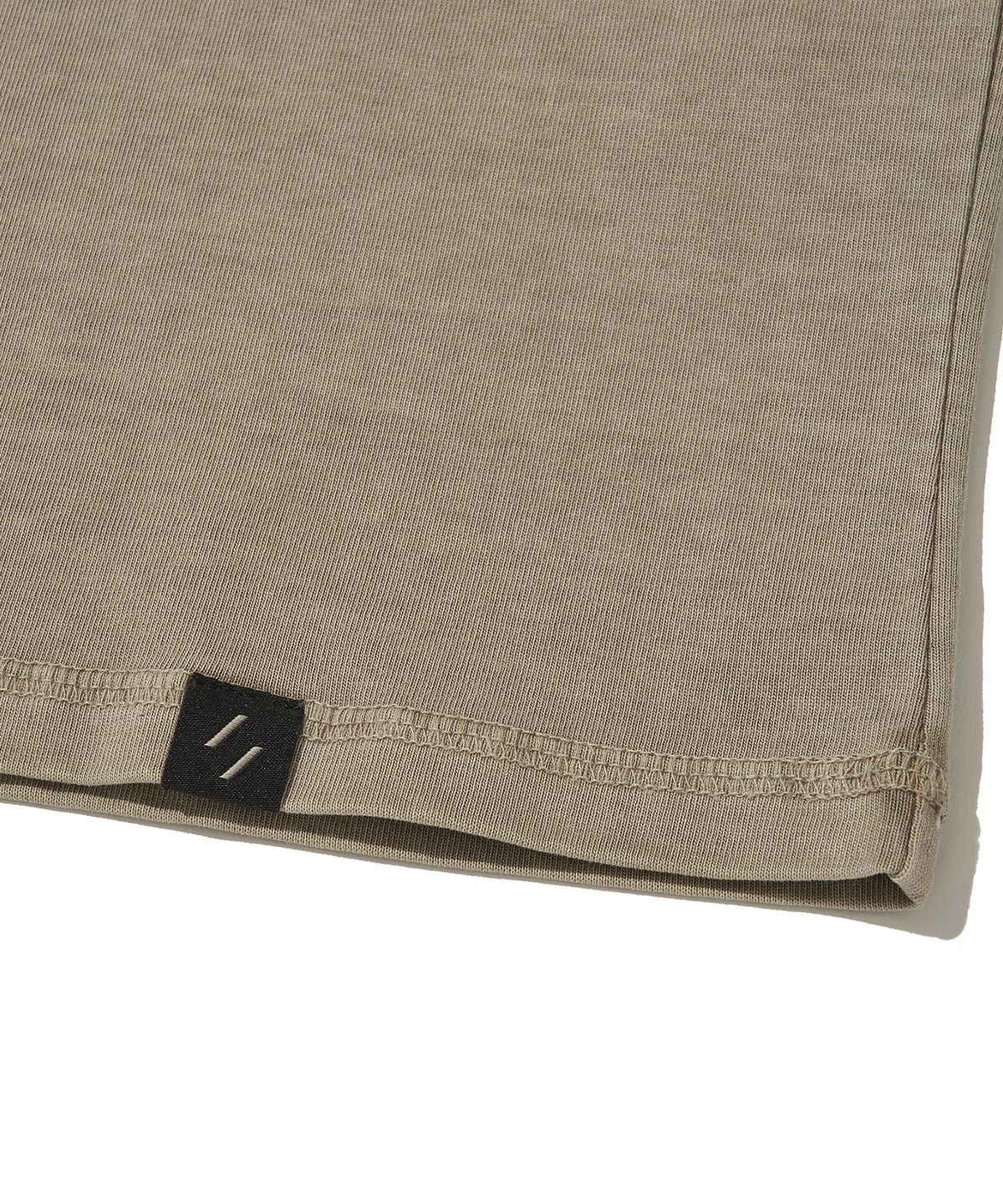 웰터 익스페리먼트(WELTER EXPERIMENT) OVERDYED TRAIL STITCH LONG SLEEVES T-SHIRT_BEIGE