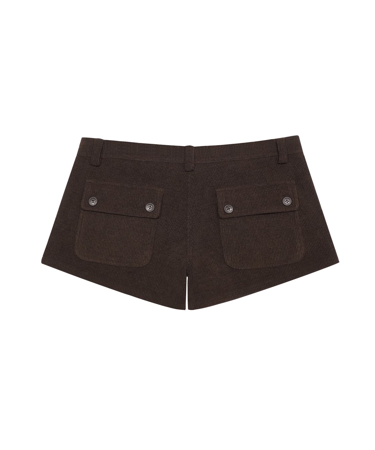 미레코(MIRECO) LOW CORDUROY SHORTS BROWN