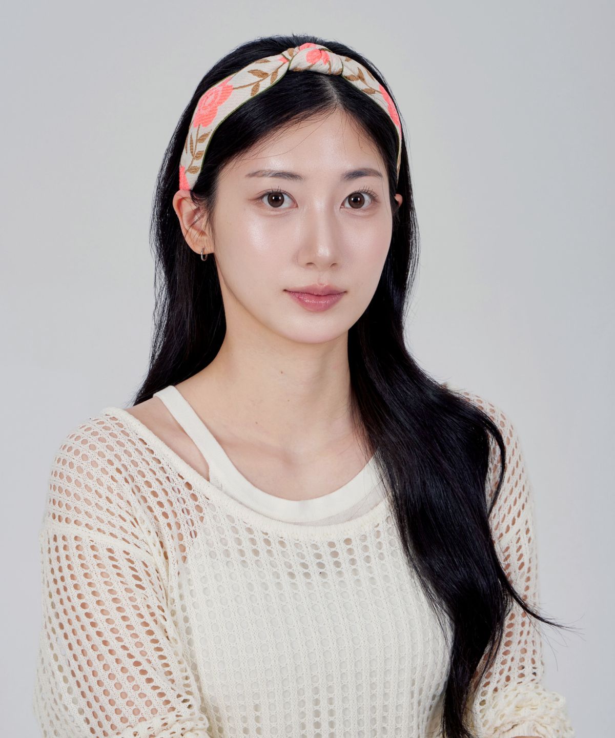 마이아(MAIA) 덩굴 장미 형광 머리띠-핑크