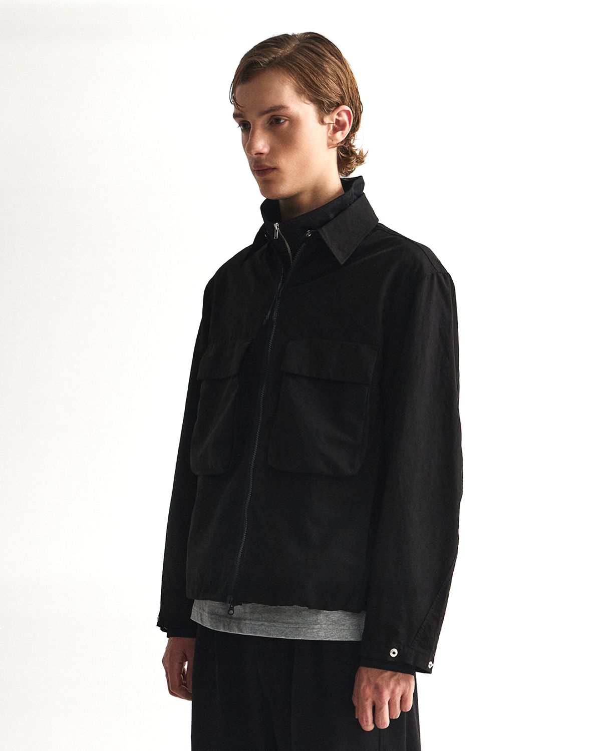 언어펙티드 에센셜(UNAFFECTED ESSENTIAL) SHIRT JACKET / BLACK