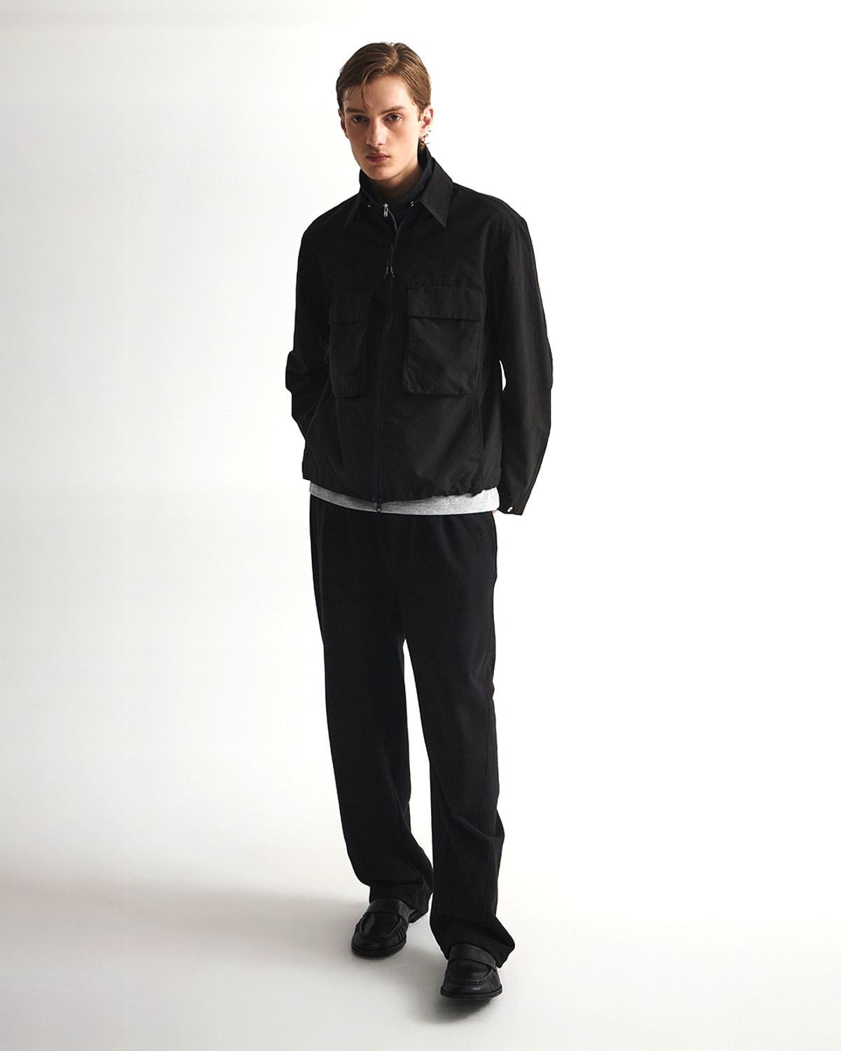 언어펙티드 에센셜(UNAFFECTED ESSENTIAL) SHIRT JACKET / BLACK