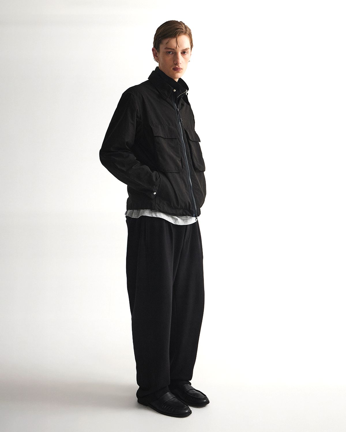 언어펙티드 에센셜(UNAFFECTED ESSENTIAL) SHIRT JACKET / BLACK