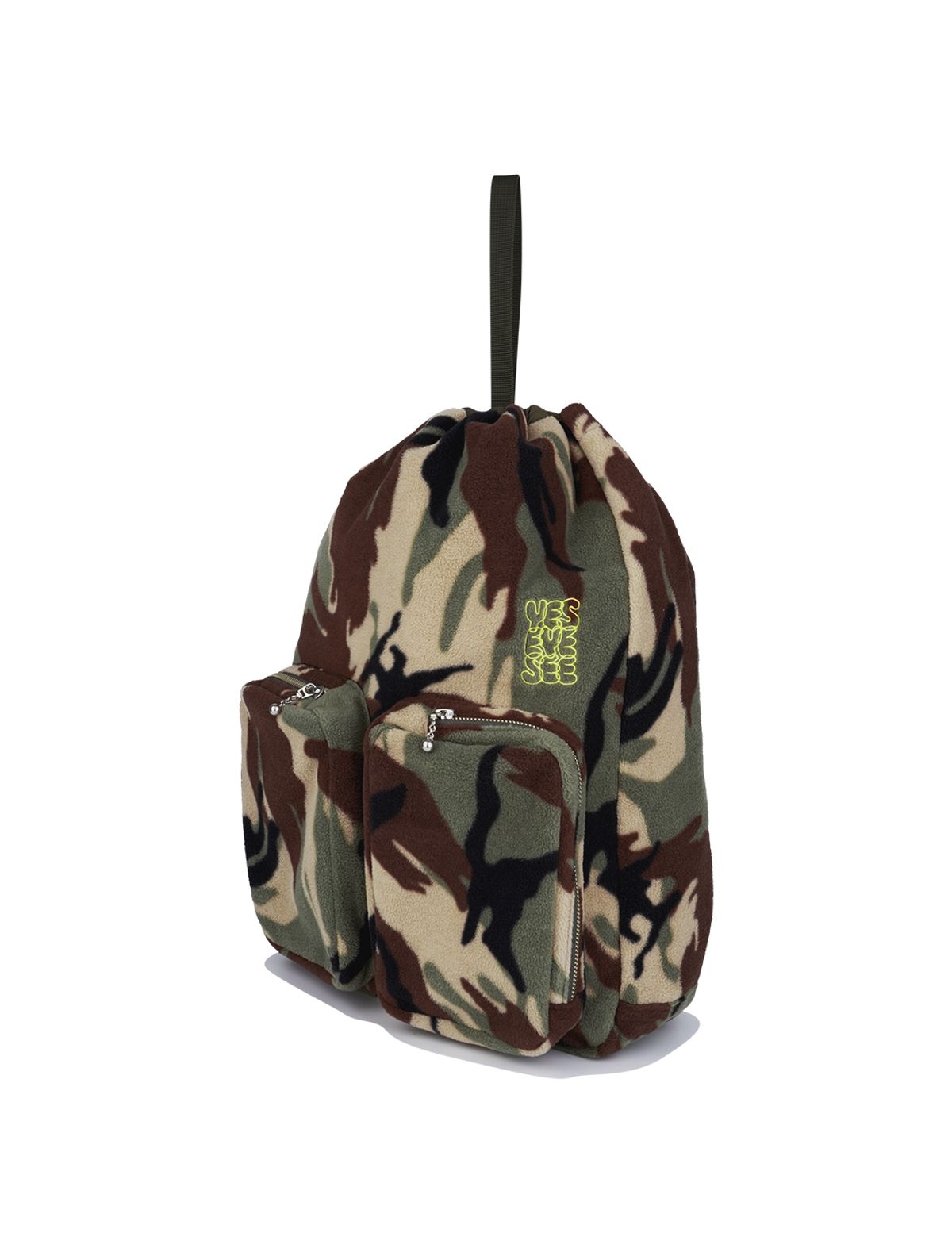 예스아이씨(YESEYESEE) Fleece Drawstring Sack Camo