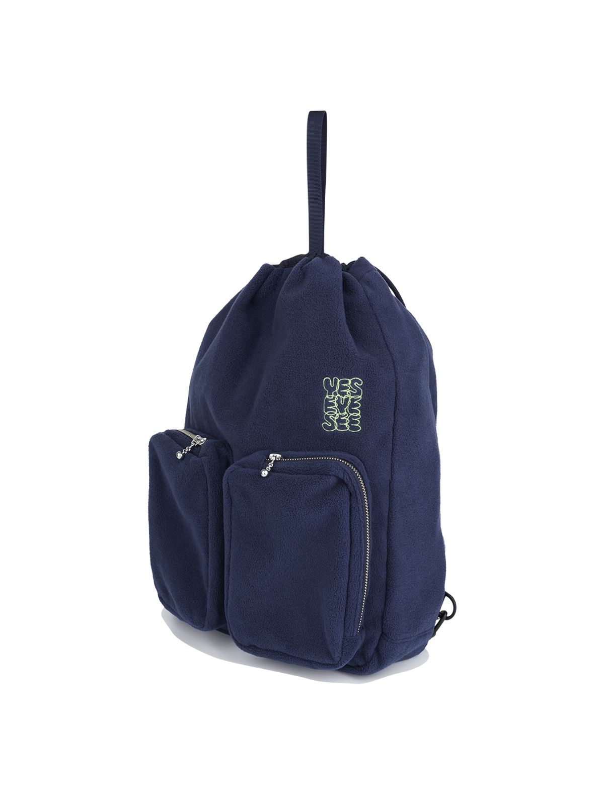 예스아이씨(YESEYESEE) Fleece Drawstring Sack Navy