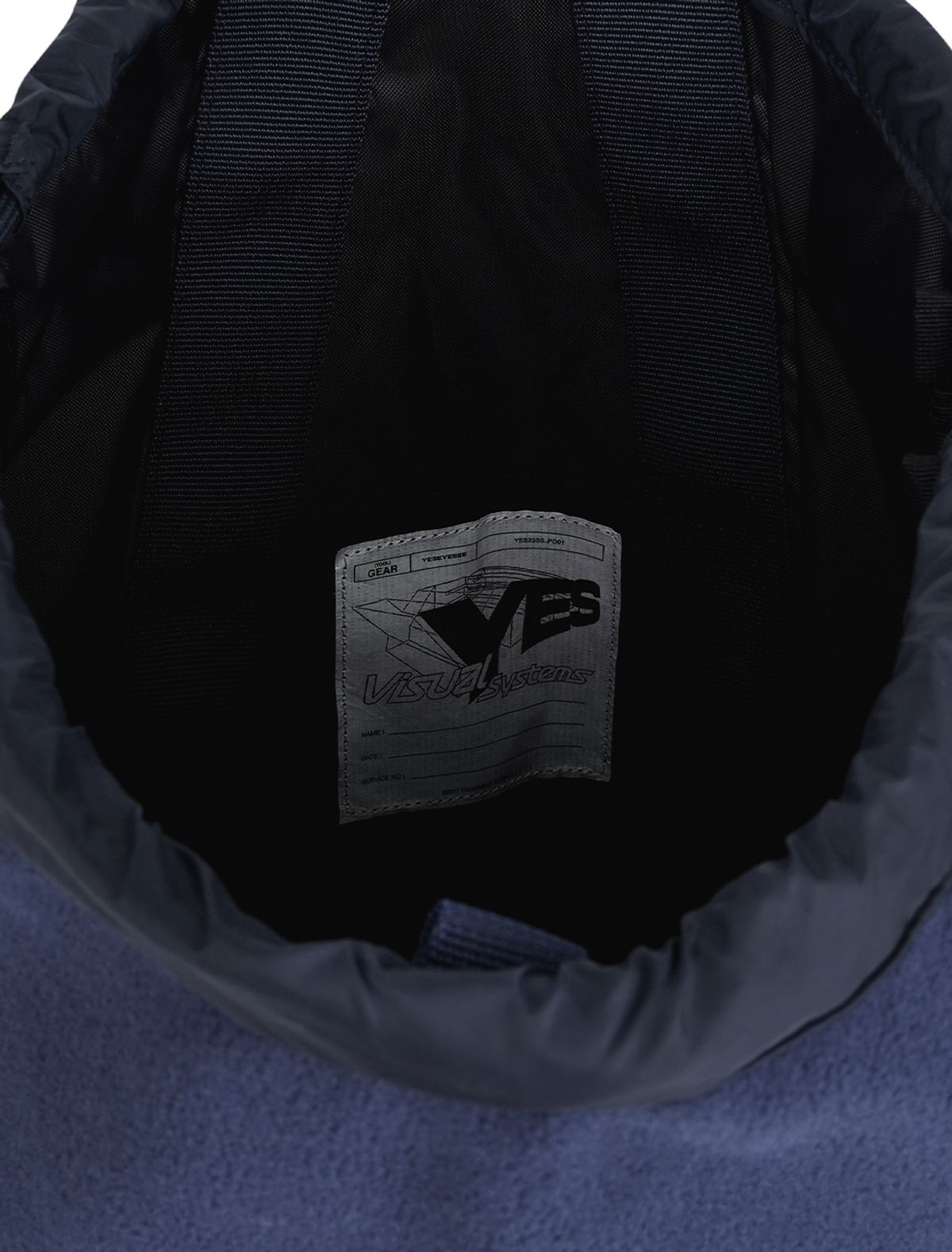 예스아이씨(YESEYESEE) Fleece Drawstring Sack Navy