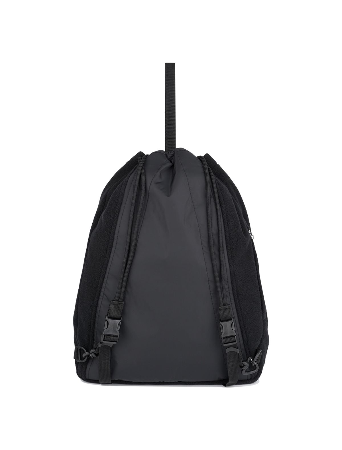 예스아이씨(YESEYESEE) Fleece Drawstring Sack Black