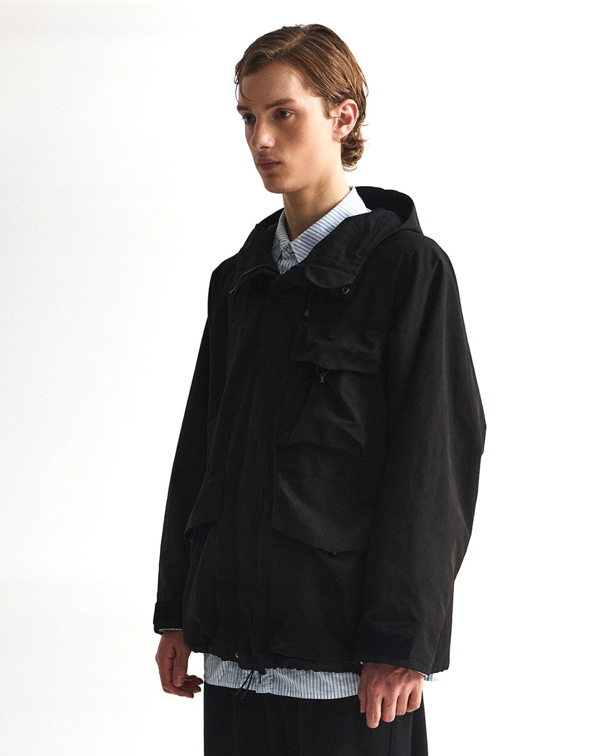 언어펙티드 에센셜(UNAFFECTED ESSENTIAL) HOODED FIELD PARKA / BLACK