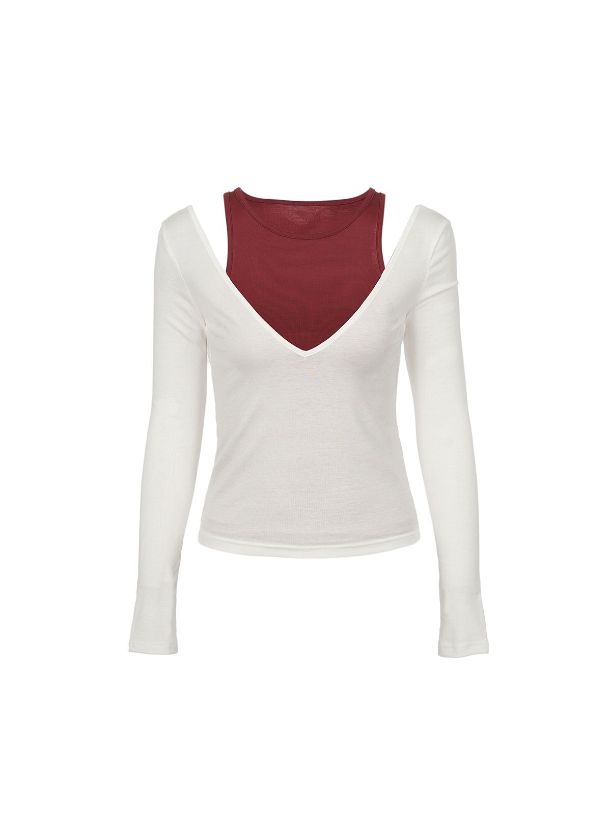 그로운 낫올드(GROWN NOTOLD) Fip*Layered top _ White / Black