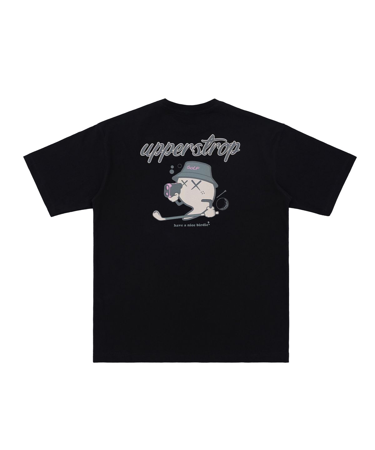 어퍼스트롭(UPPERSTROP) [UP3058] UPST GOLF 라운딩 콤마 반팔티셔츠 블랙