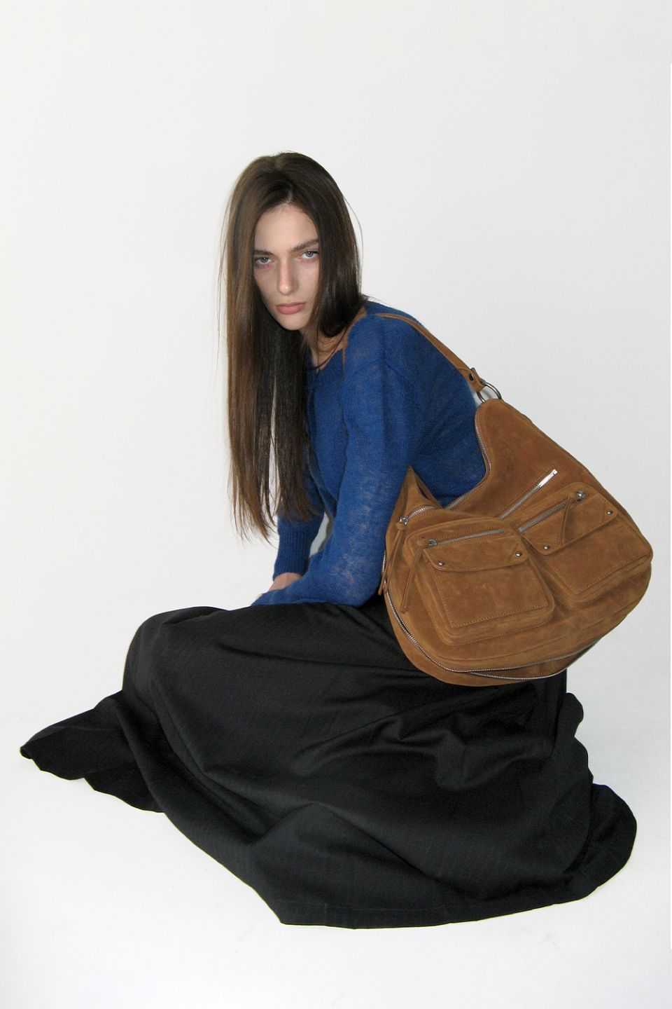 MUSINSA公式 | SUNBURNPROJECT Double Pocket Shoulder Bag, CAMEL