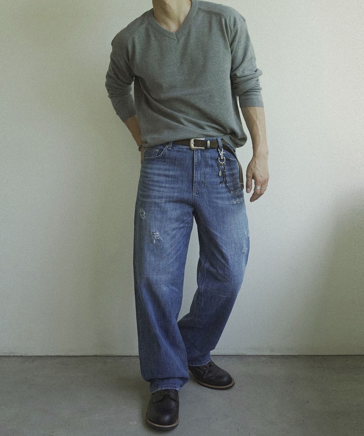 시도(SIIIIDO) TESS DAMAGED TT ESSENTIAL DENIM JEANS #1
