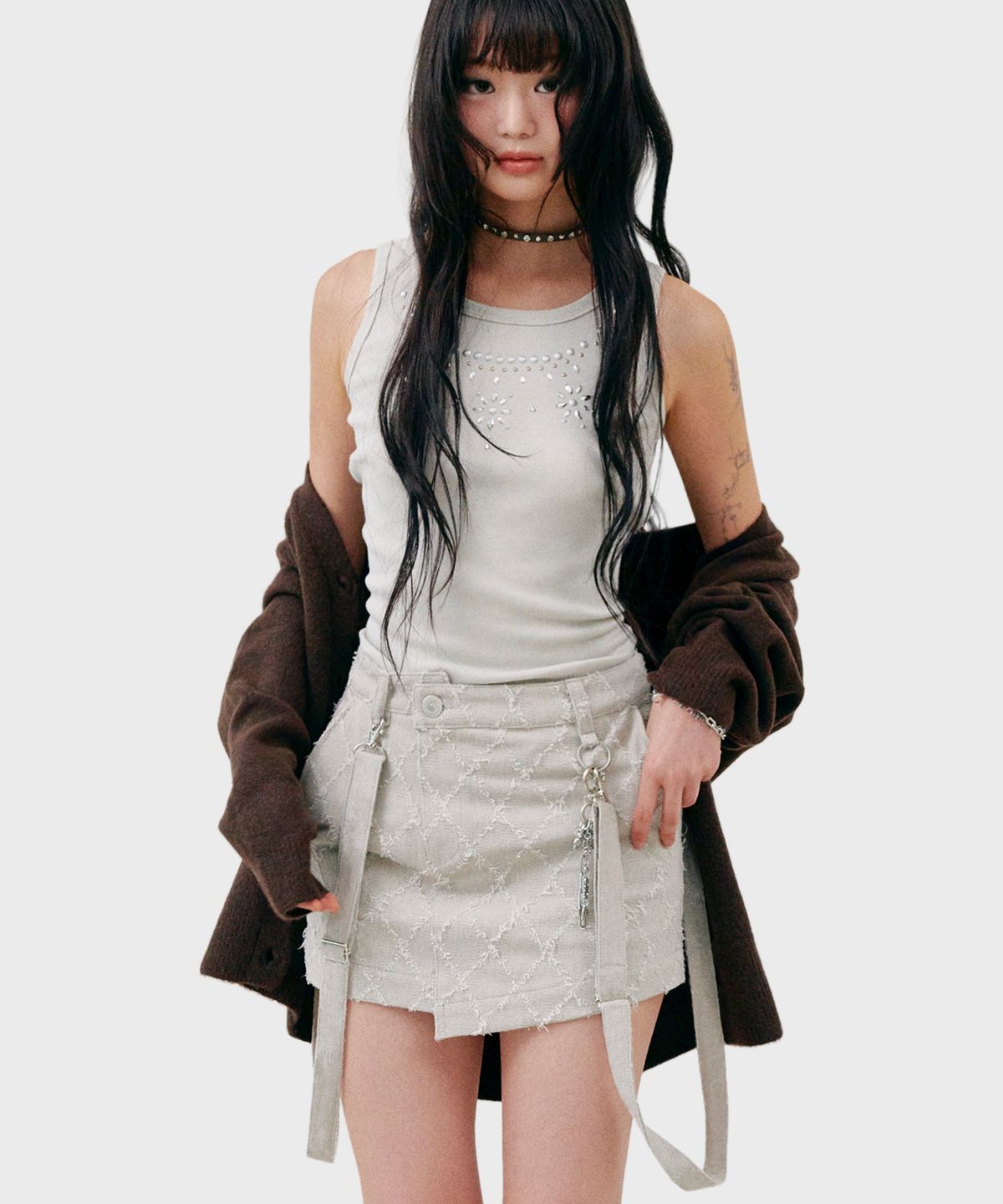 닐링(NILLRING) S06.00 Suspender mini skirt