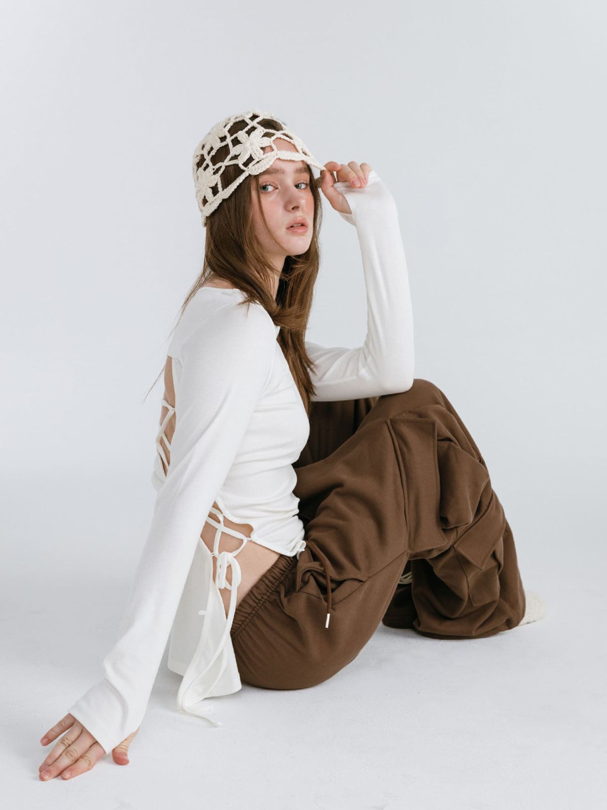 모이페어(MOIFAIRE) DOUBLE CARGO SWEATPANTS / BROWN