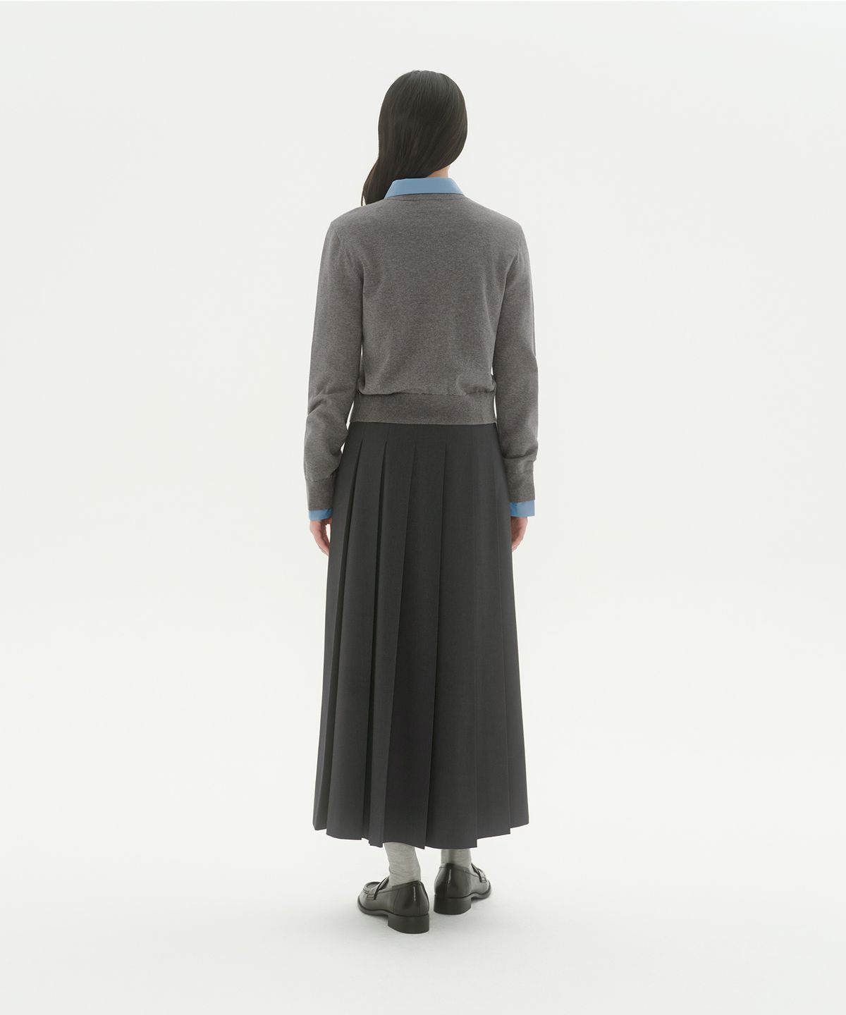 무신사 스탠다드 우먼(MUSINSA STANDARD WOMAN) 우먼즈 워셔블 수피마 코튼 라운드 넥 가디건 [미디엄 그레이]