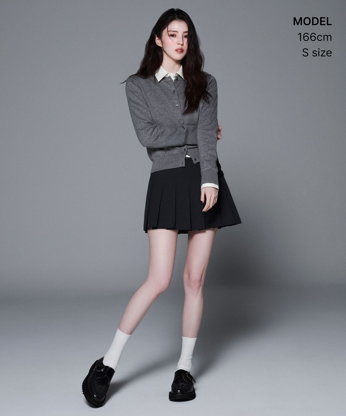 무신사 스탠다드 우먼(MUSINSA STANDARD WOMAN) 우먼즈 워셔블 수피마 코튼 라운드 넥 가디건 [미디엄 그레이]