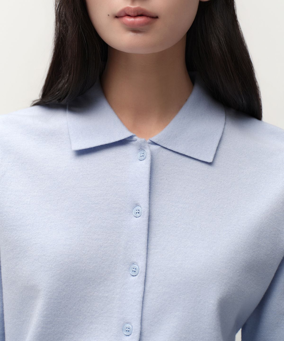 무신사 스탠다드 우먼(MUSINSA STANDARD WOMAN) 우먼즈 에센셜 칼라드 가디건 [스카이 블루]