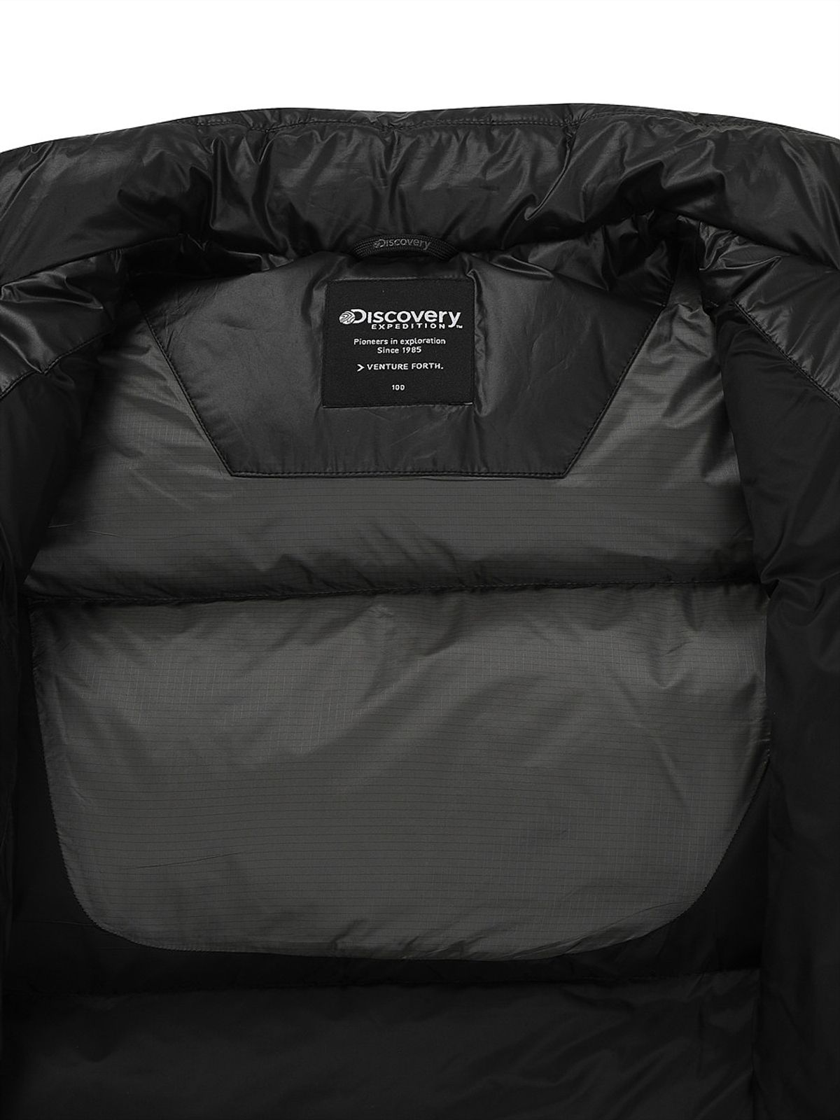 디스커버리 익스페디션(DISCOVERY EXPEDITION) 유니 반슬리 다운 숏패딩 (Neon Black)