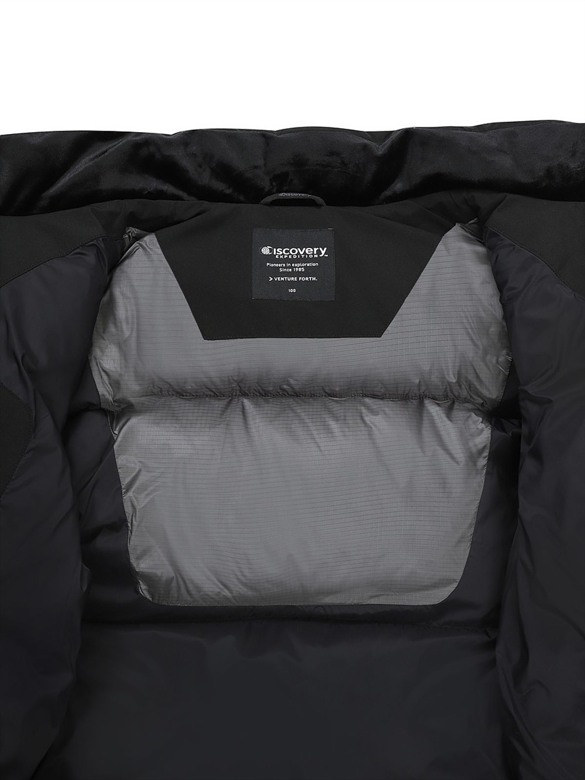 디스커버리 익스페디션(DISCOVERY EXPEDITION) 유니 반슬리 다운 숏패딩 (BLACK)