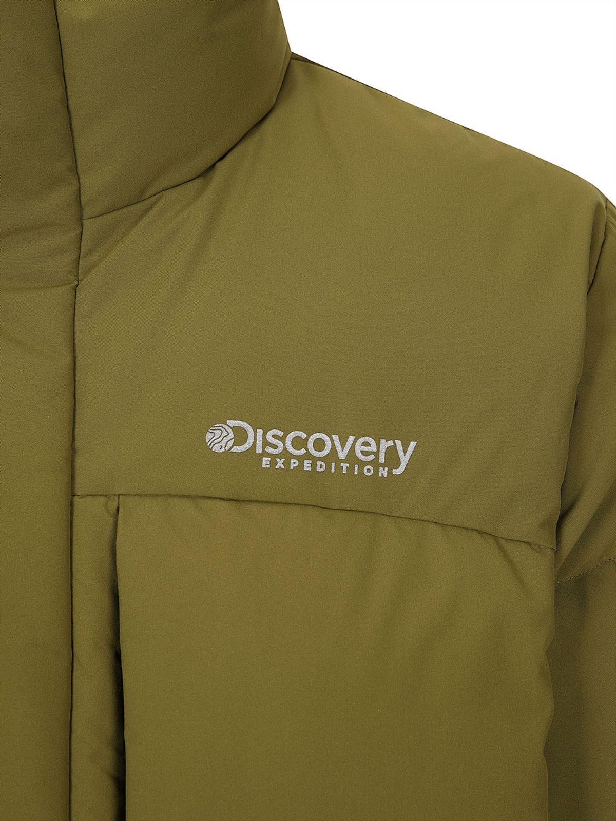 디스커버리 익스페디션(DISCOVERY EXPEDITION) 남성 레스터G 하이넥 구스다운 숏패딩 (OLIVE)