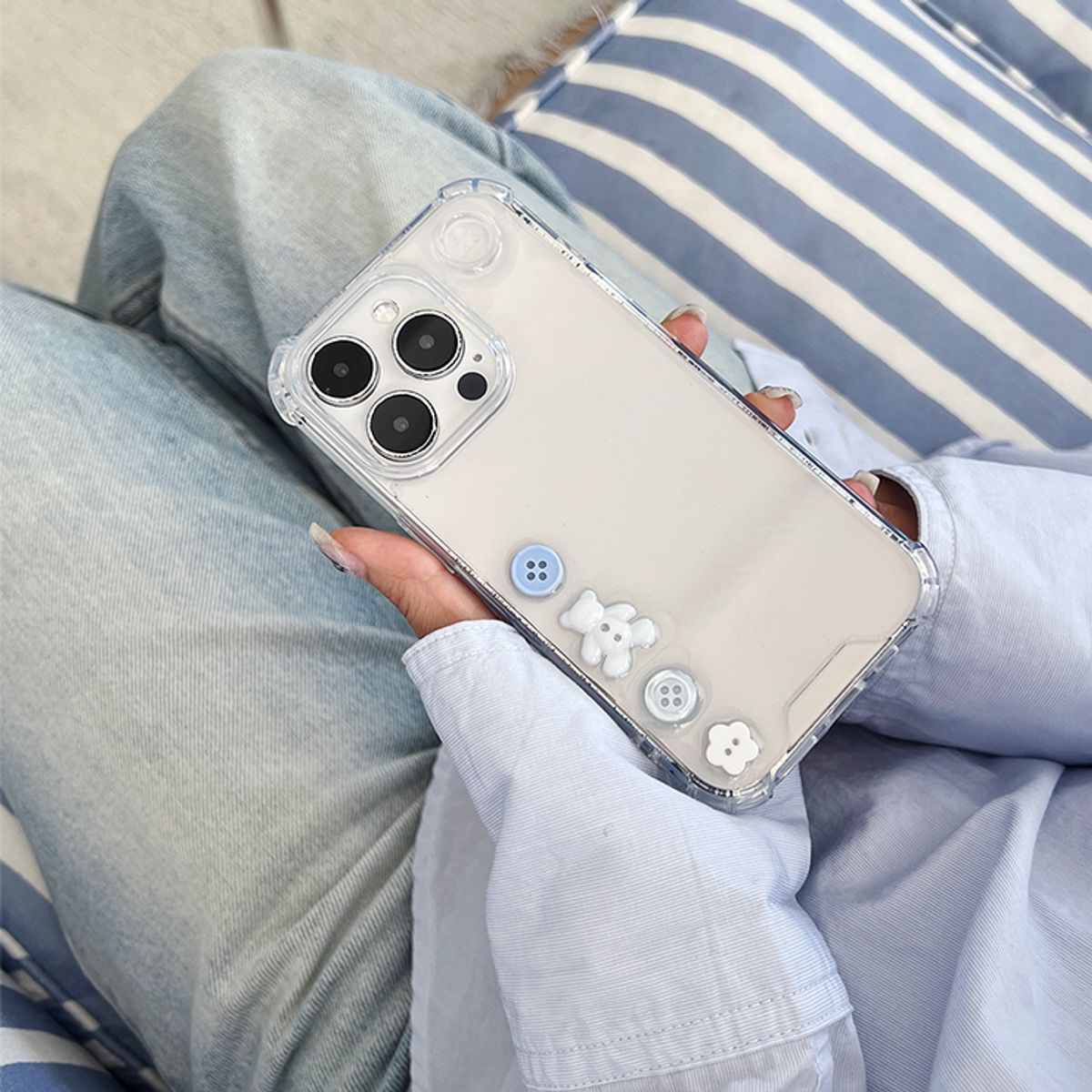 소유템(SOUTEM) Blue Button Case_Resin