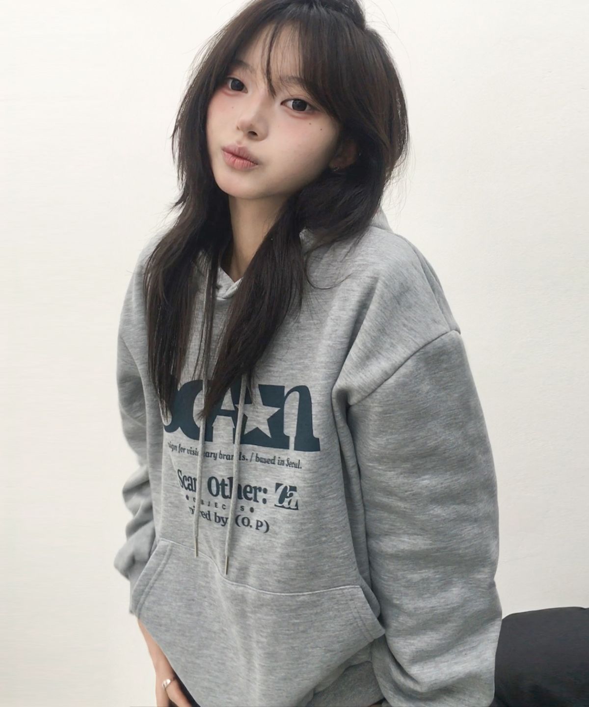 퍼지스캔(FUZZY SCAN) 아더 오브젝트 오버핏 후드 티셔츠 3color