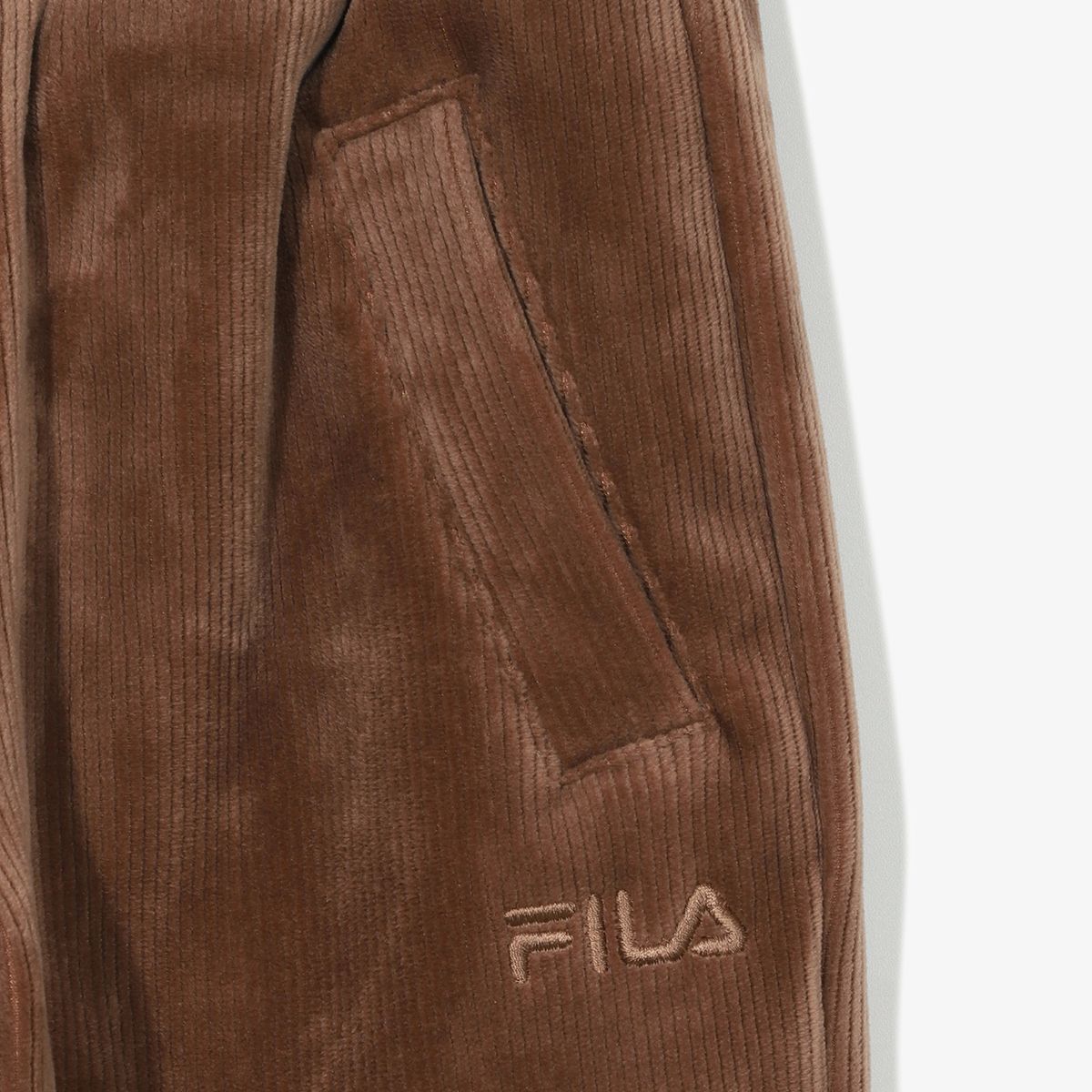 휠라 키즈(FILA KIDS) 골지 벨로아 기모 조거 팬츠
