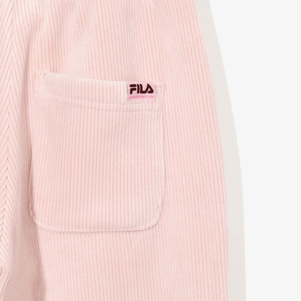 휠라 키즈(FILA KIDS) 골지 벨로아 기모 조거 팬츠