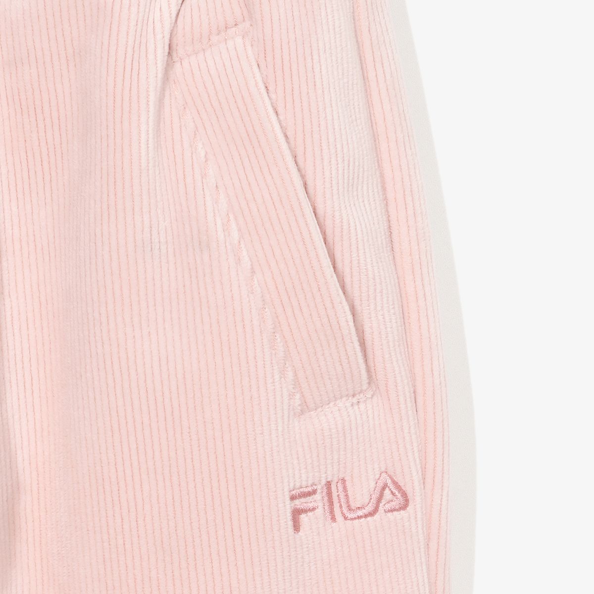 휠라 키즈(FILA KIDS) 골지 벨로아 기모 조거 팬츠