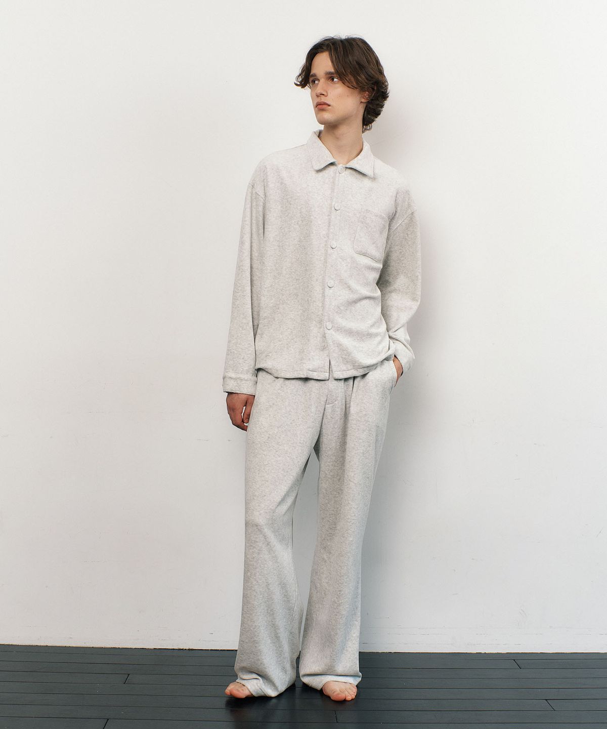 아템포(ATEMPO) VELOUR PAJAMA SET_melange (men)