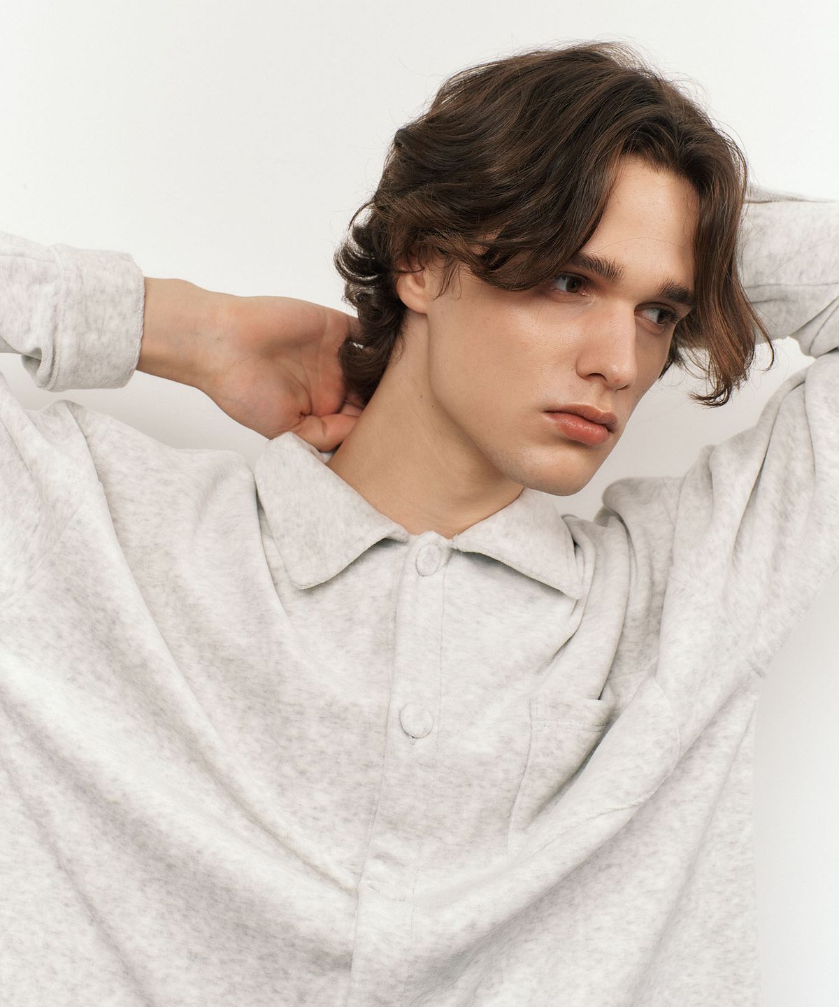 아템포(ATEMPO) VELOUR PAJAMA SET_melange (men)