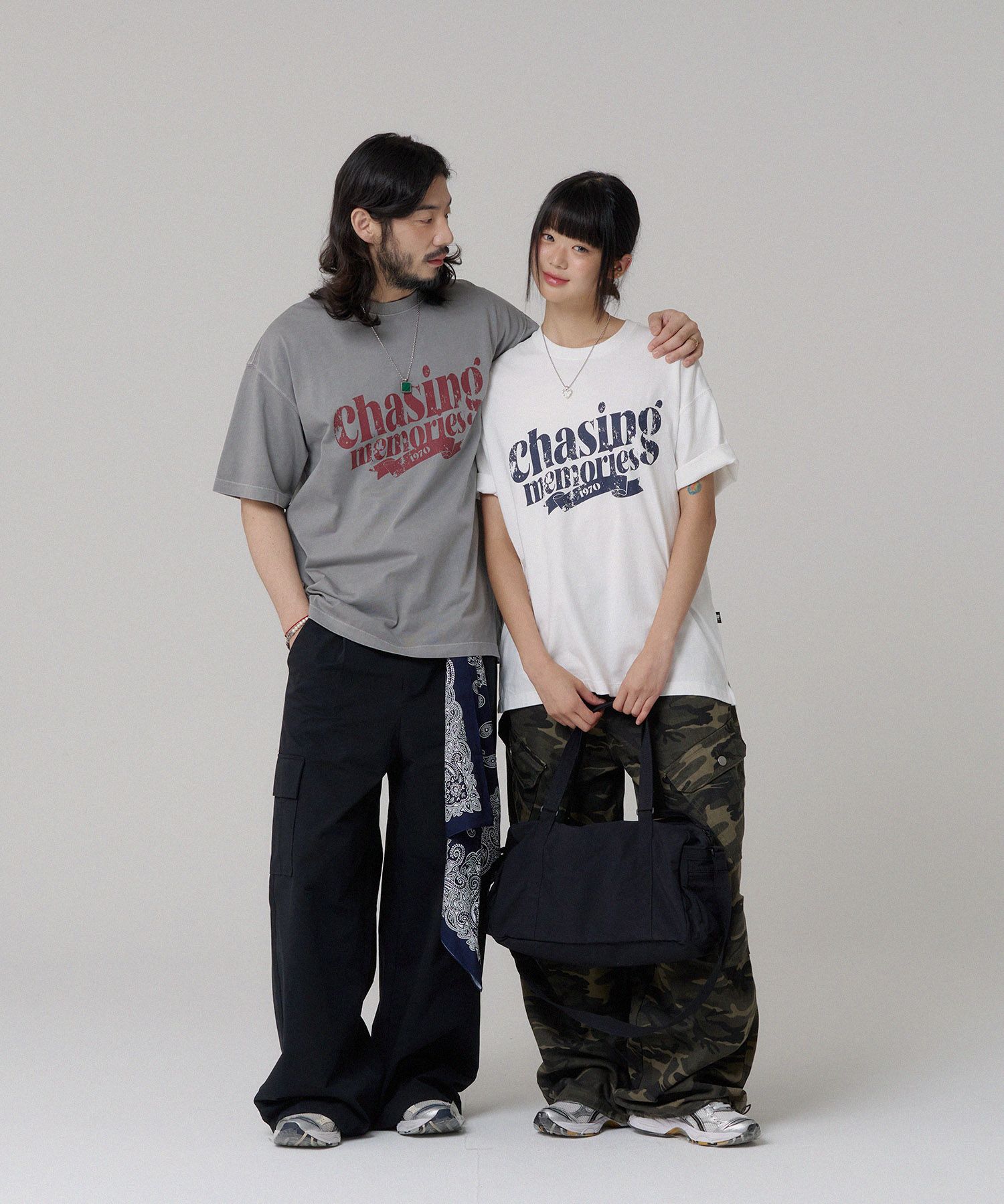 MUSINSA公式 | BUBBLPIECE 16番手チェイシングピグメントTシャツ_ホワイト