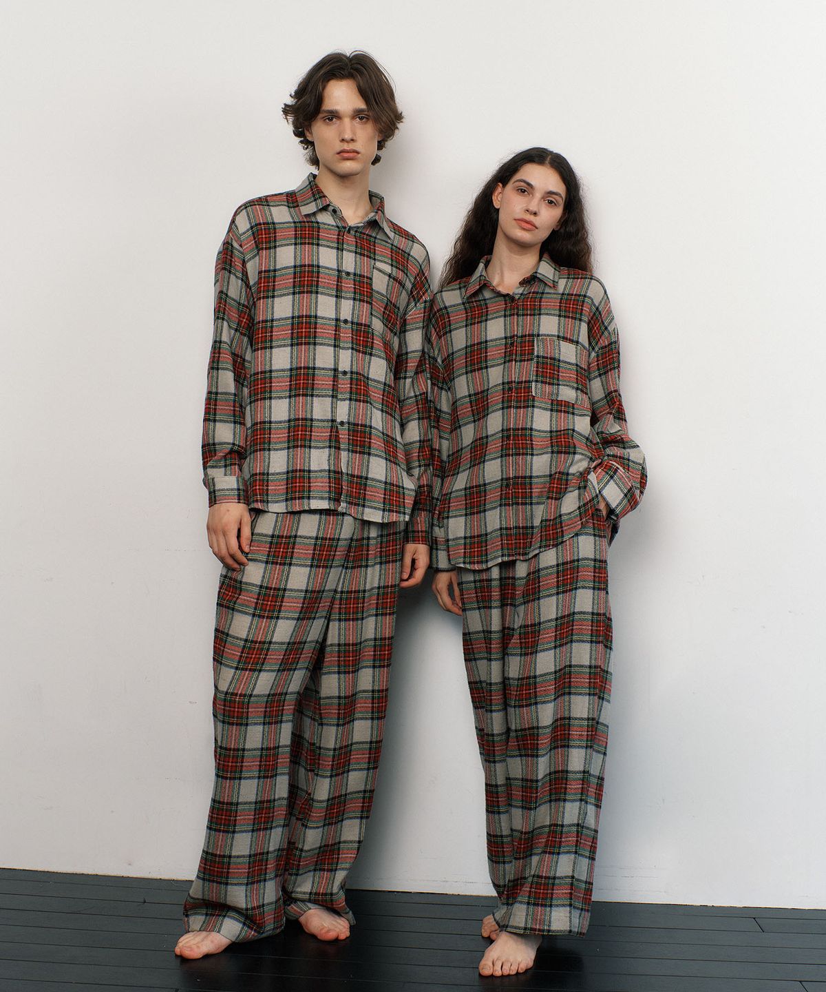 아템포(ATEMPO) FIRST PAJAMA COUPLE SET_mellow check
