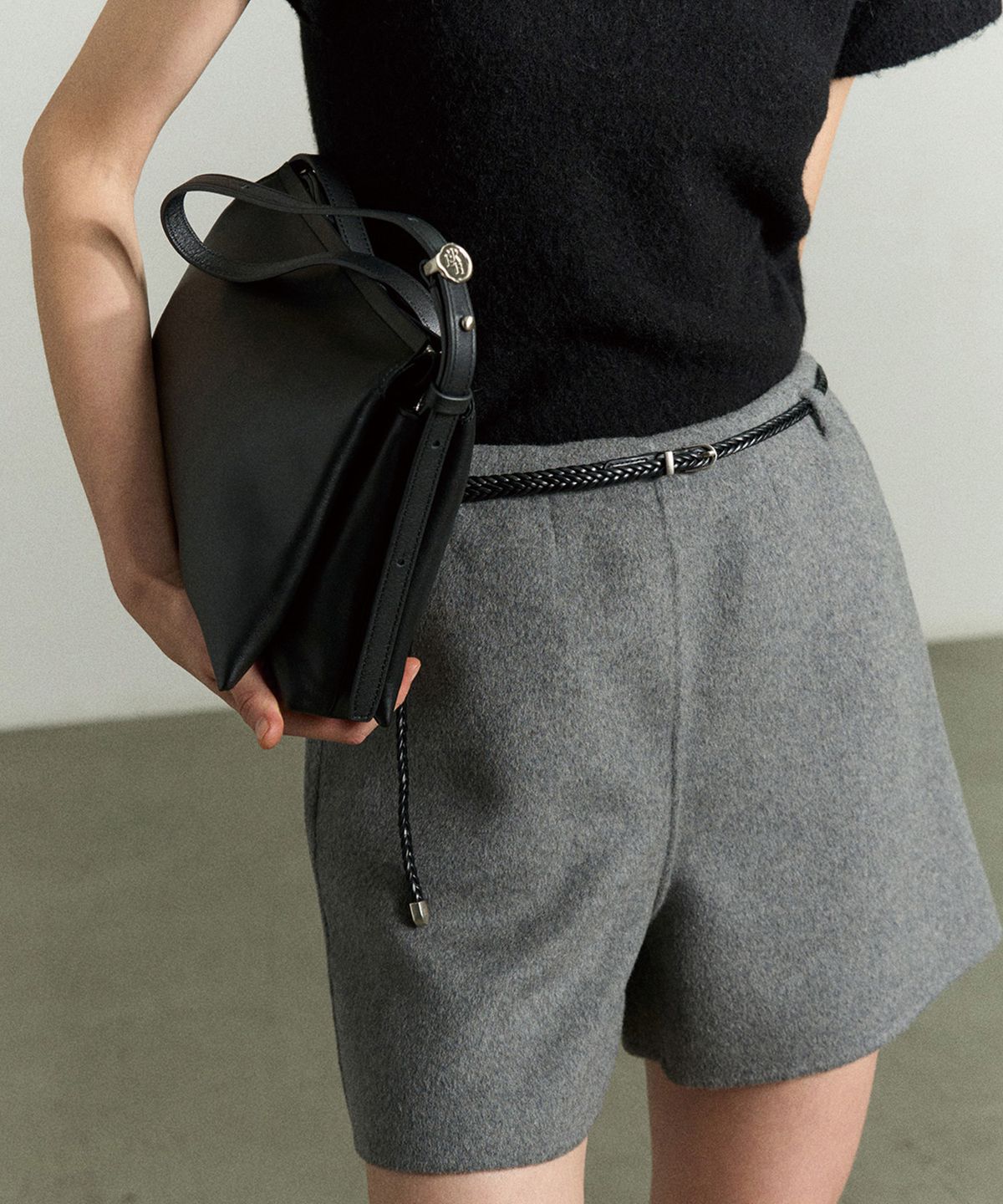리이(RE RHEE) TRIO LEATHER BAG BLACK