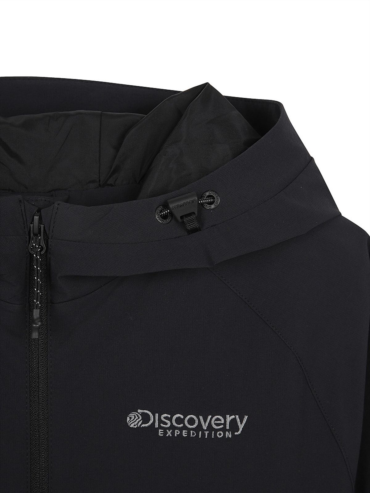 디스커버리 키즈(DISCOVERY KIDS) 키즈 우븐 배색 후드 자켓 (BLACK)