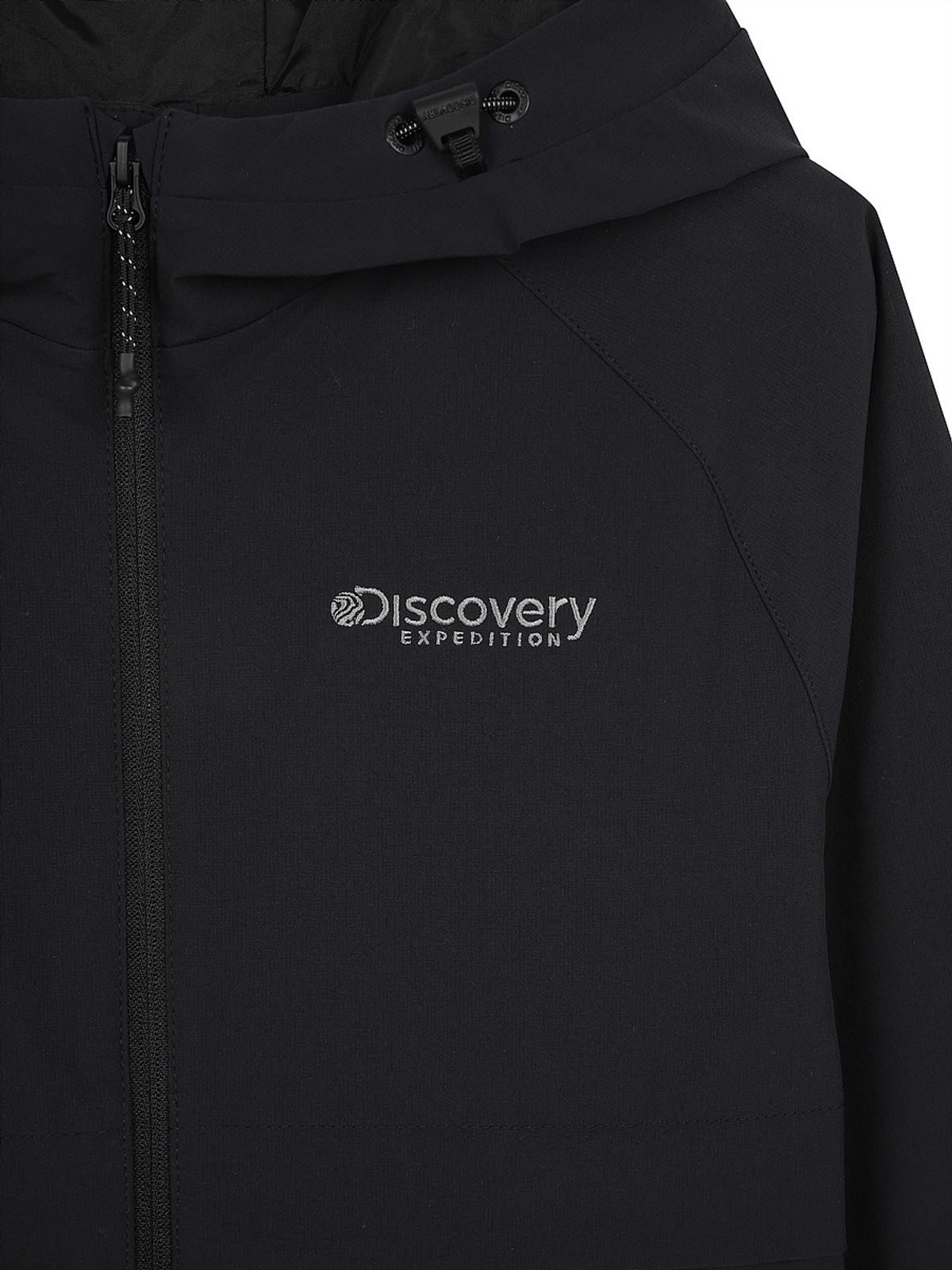 디스커버리 키즈(DISCOVERY KIDS) 키즈 우븐 배색 후드 자켓 (BLACK)