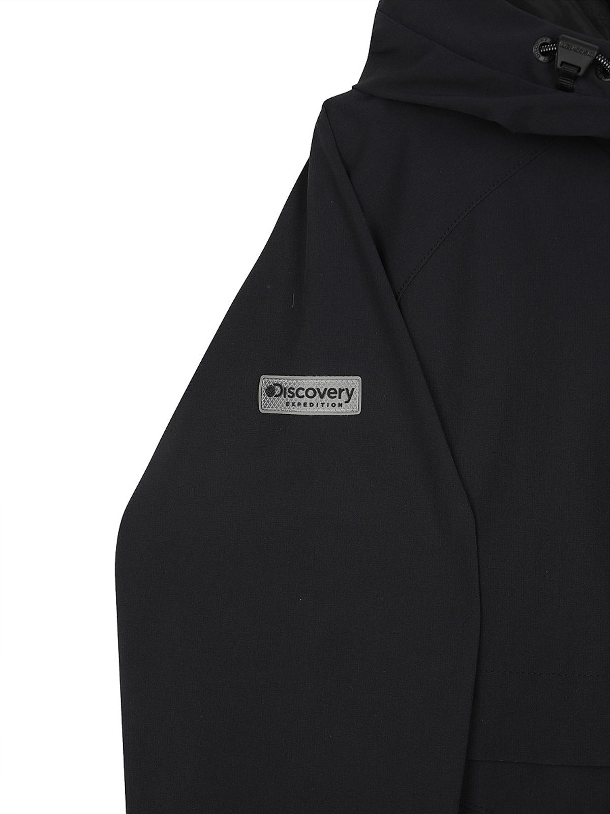 디스커버리 키즈(DISCOVERY KIDS) 키즈 우븐 배색 후드 자켓 (BLACK)