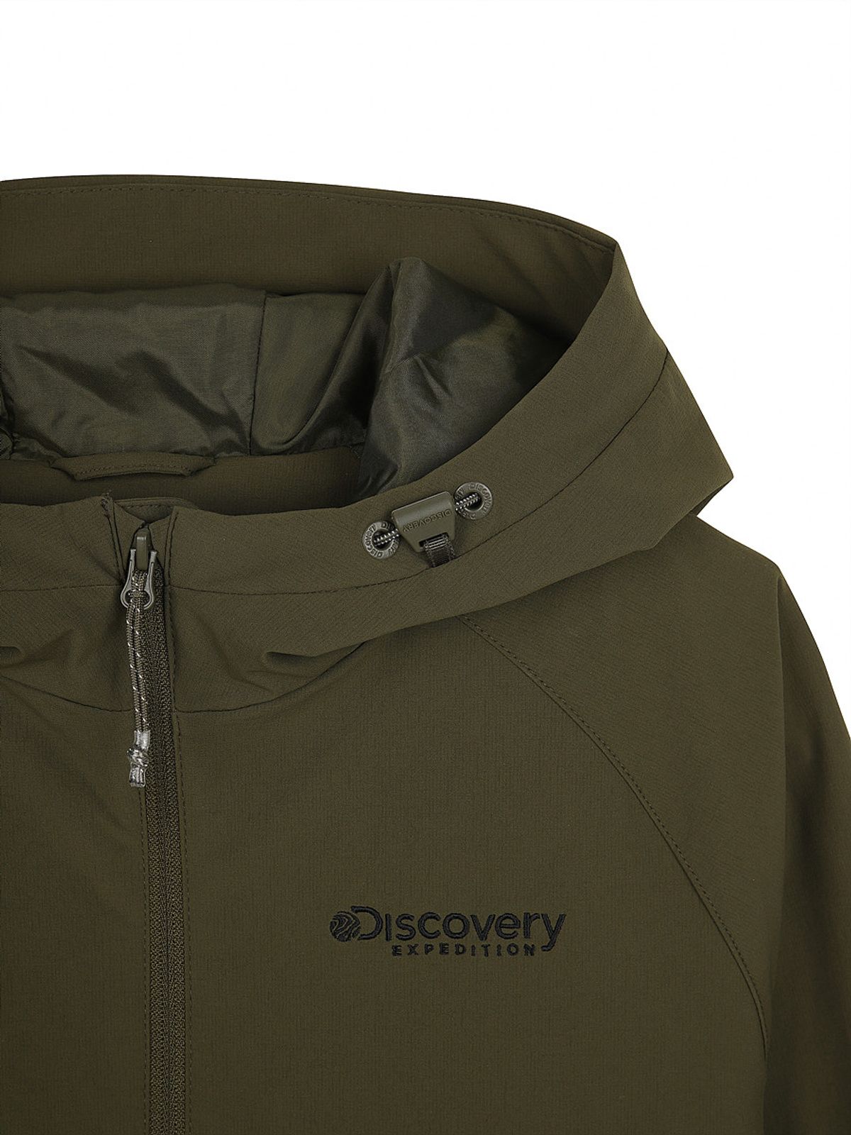 디스커버리 키즈(DISCOVERY KIDS) 키즈 우븐 배색 후드 자켓 (D/OLIVE)