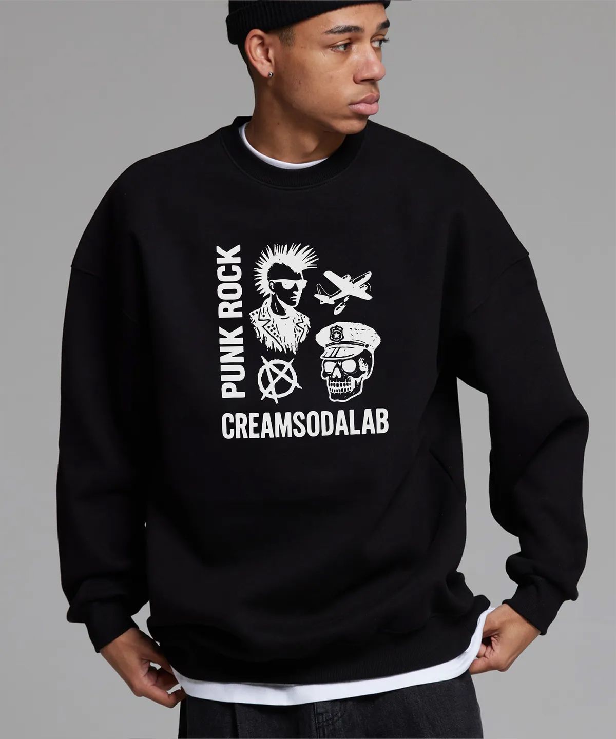 크림소다랩(CREAM SODA LAB) 락 펑크 밴드 맨투맨