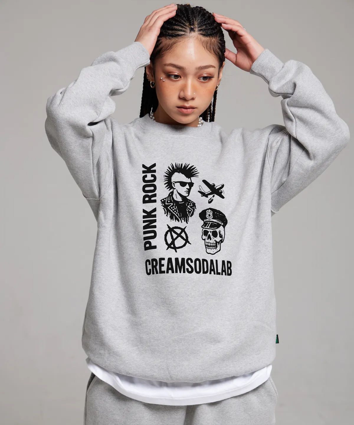 크림소다랩(CREAM SODA LAB) 락 펑크 밴드 맨투맨