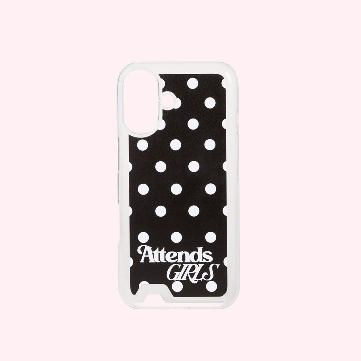 어텐즈(ATTENDS) Attends girls dots card case (Big dots black)